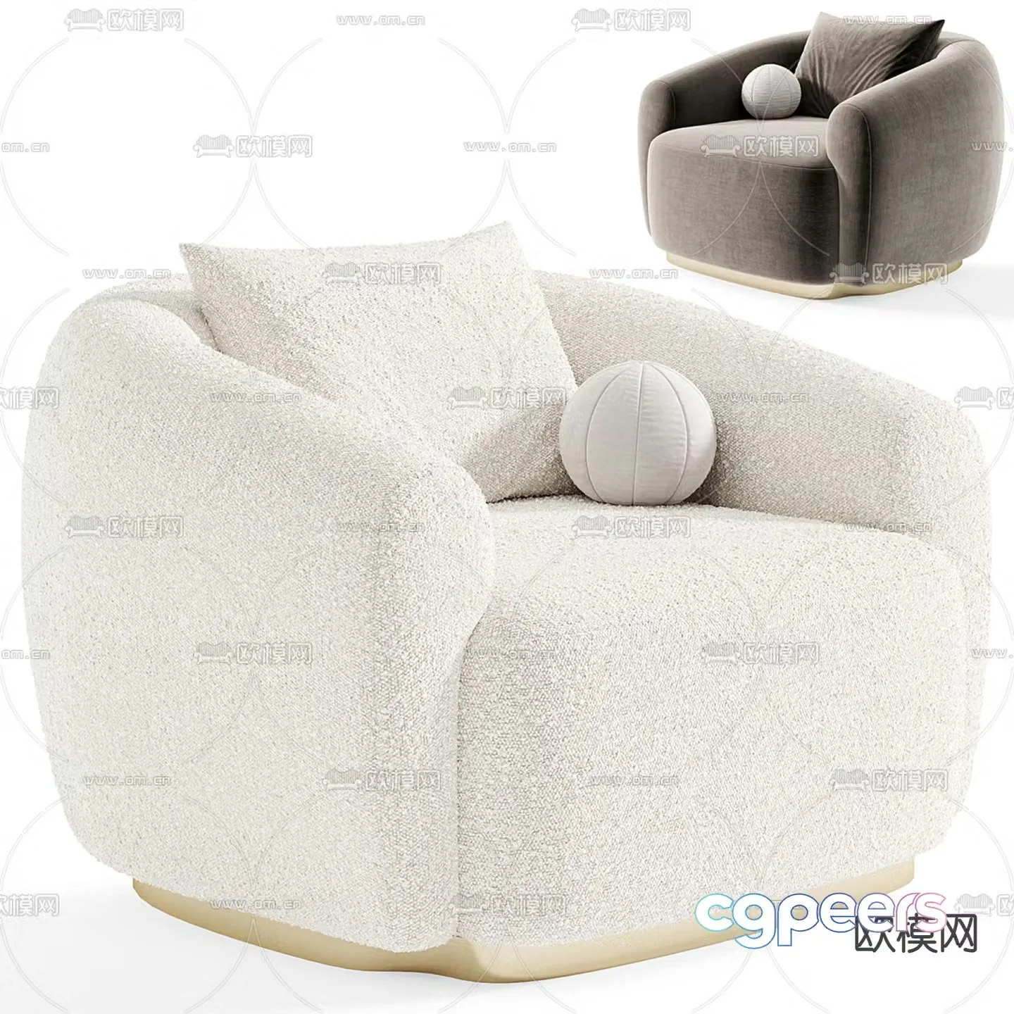 paolocastelli single sofa 3d model