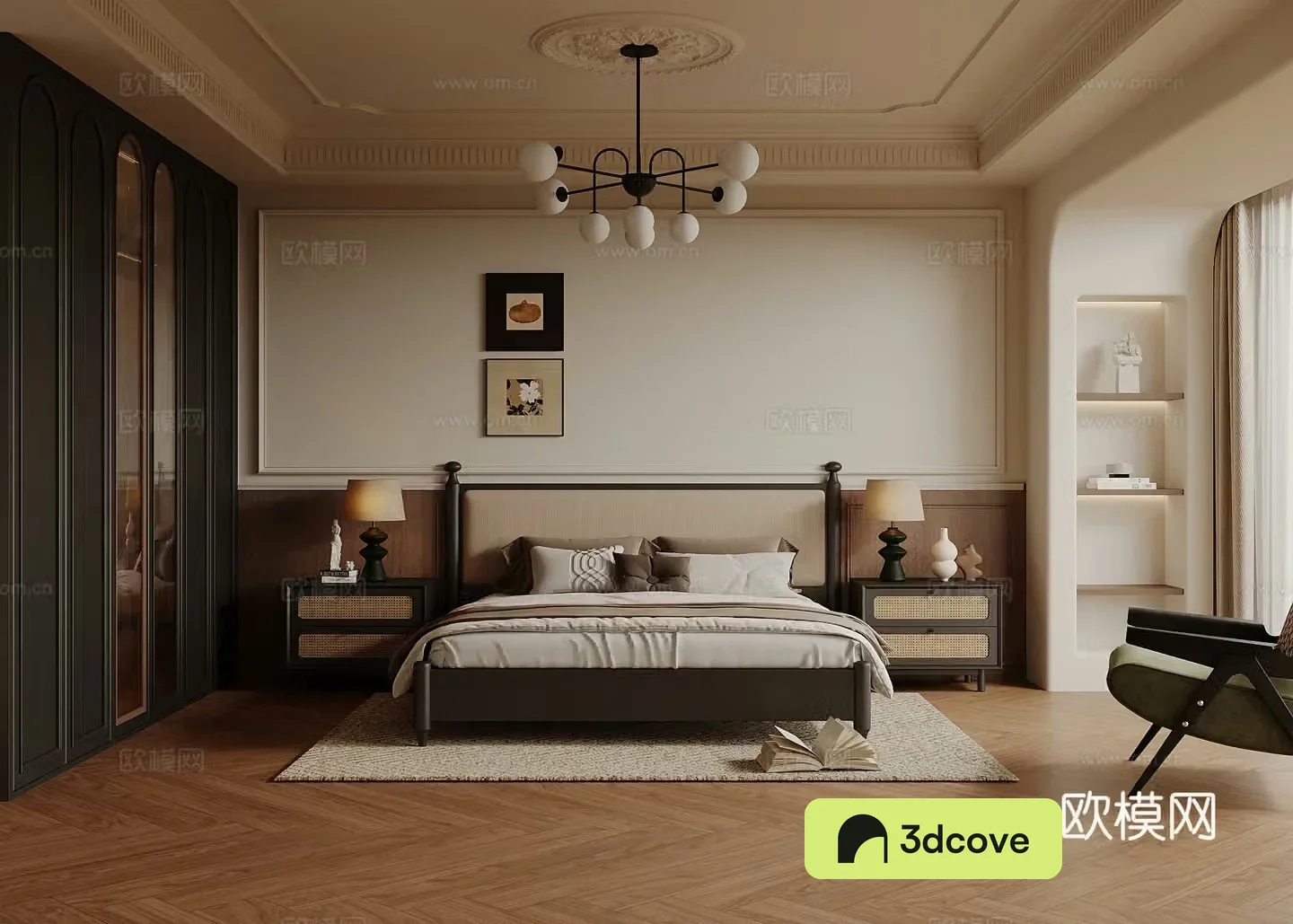 French bedroom double bed wardrobe medieval style bedroom