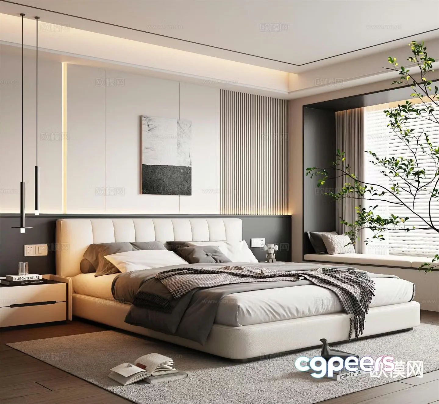 Italian style bedroom master bedroom 3d model