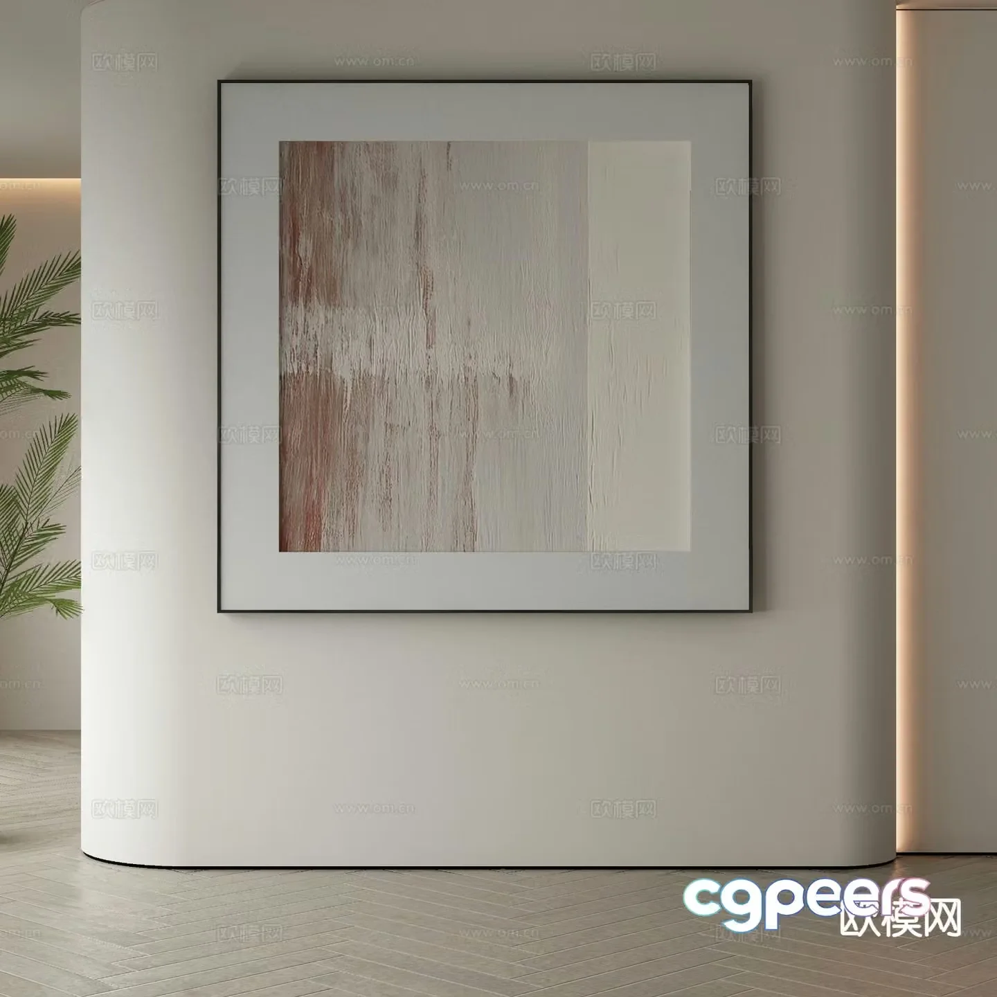 Modern art painting texture painting decorative painting 3d model