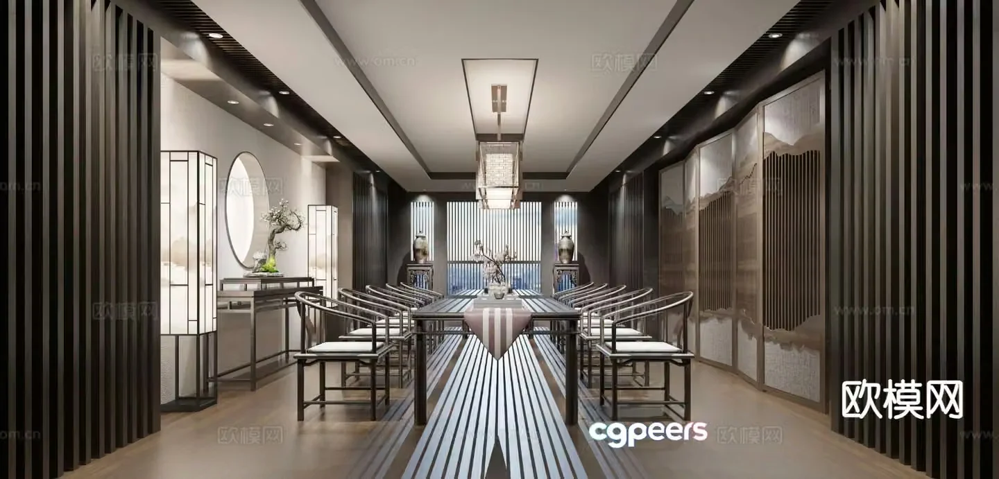 New Chinese restaurant 3d model