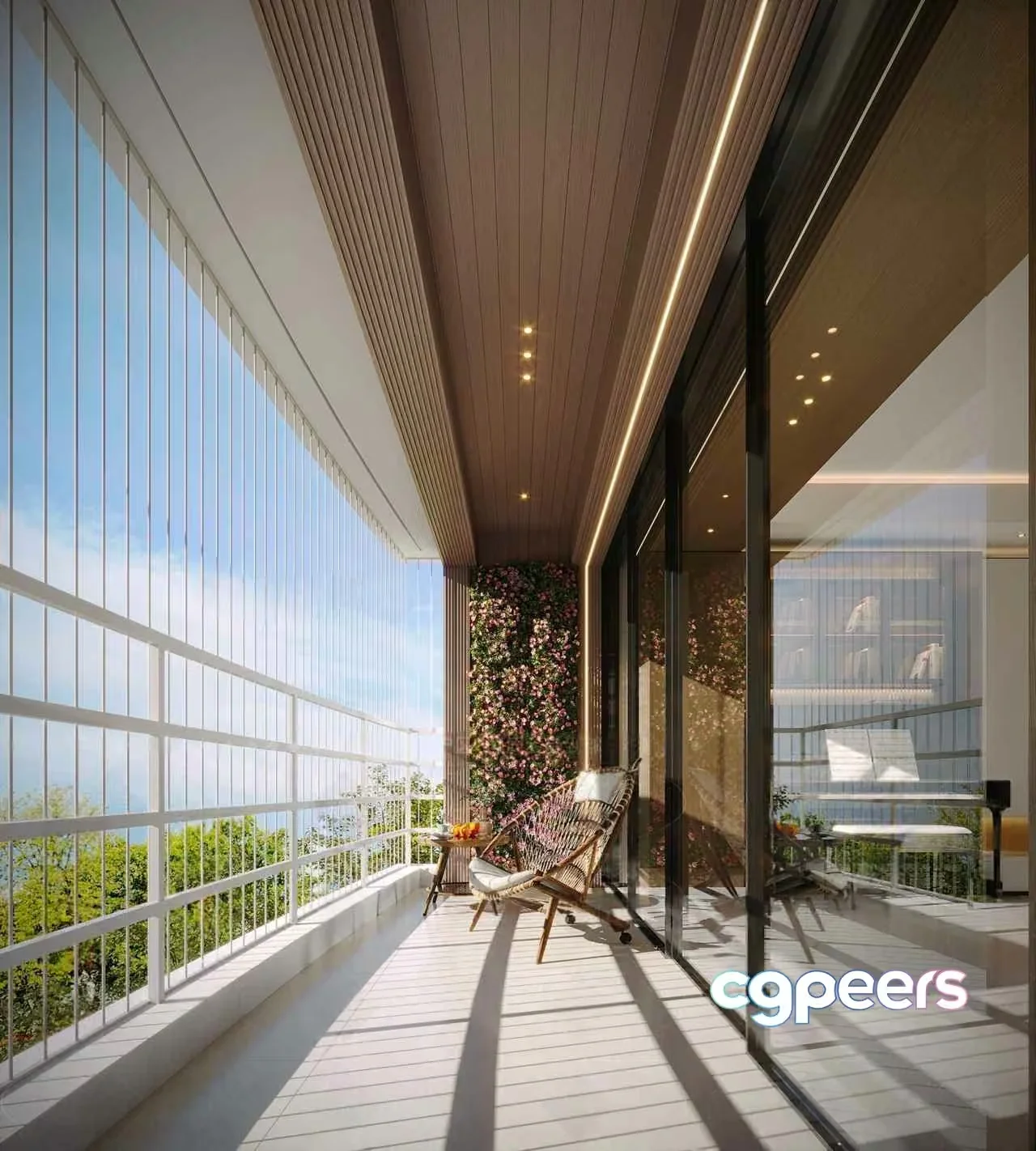 Modern Balcony 3D Model – 22056 – CORONA Render