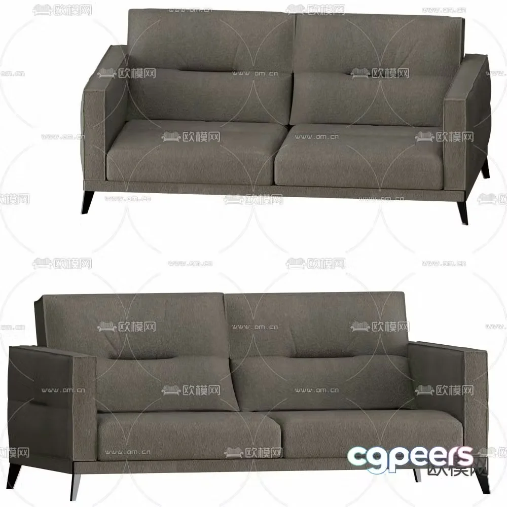 Modern double sofa 3d model