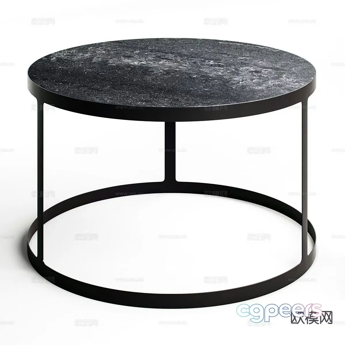 Simple coffee table round coffee table 3d model