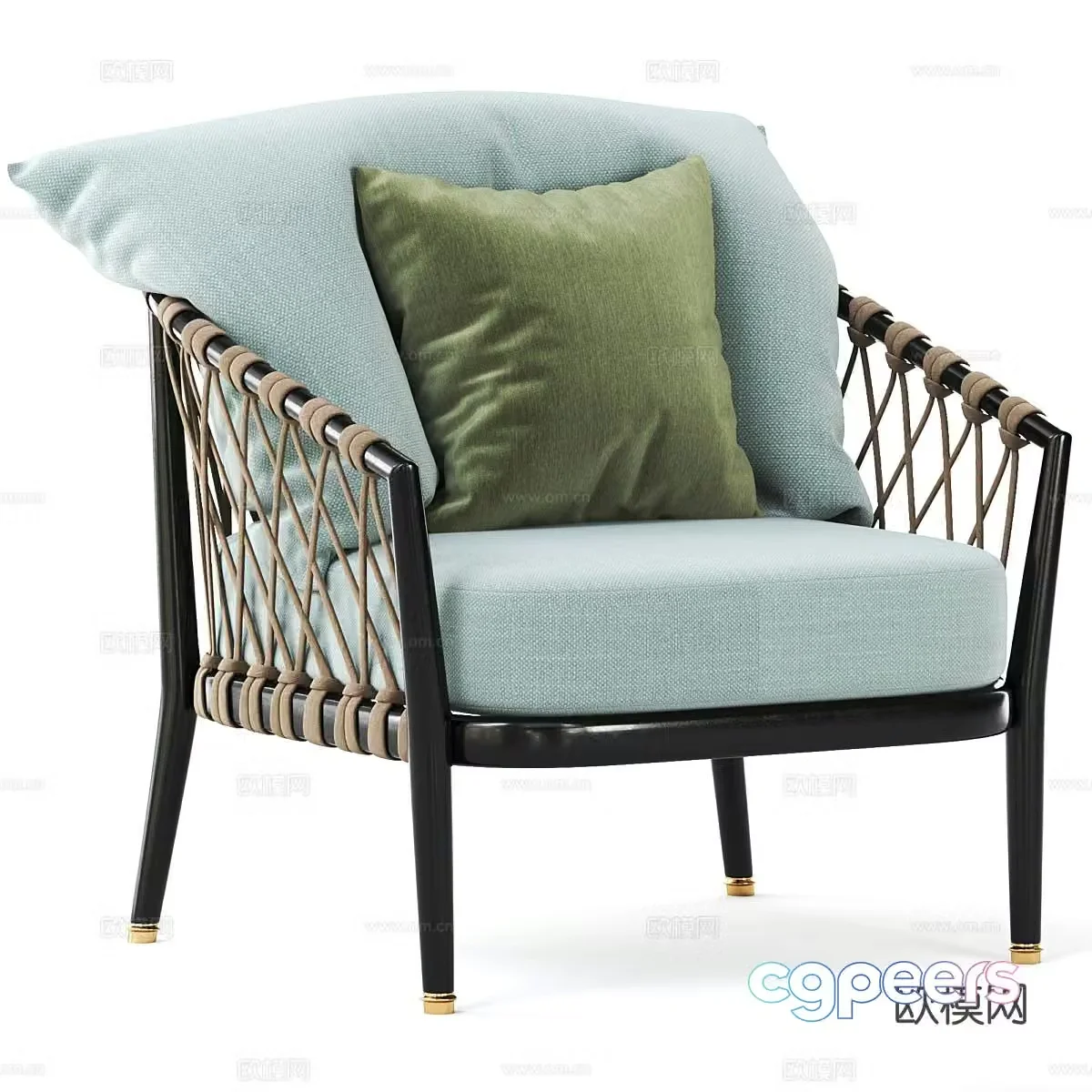 Medieval style chair leisure chair 3d model