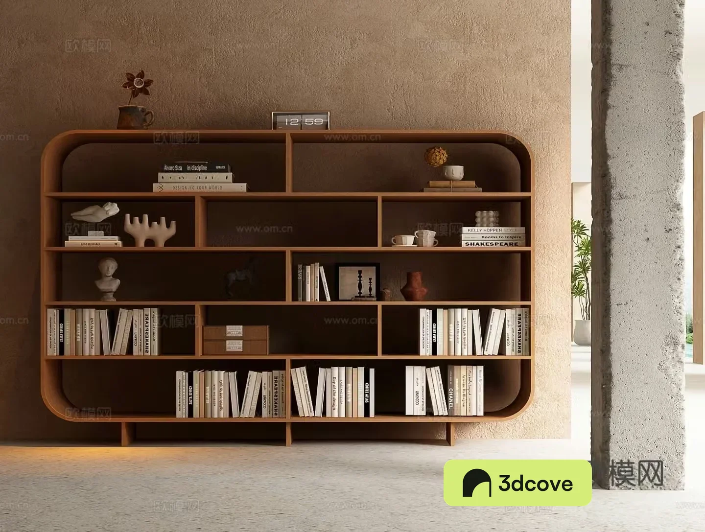 wabi-sabi bookcase bookshelf