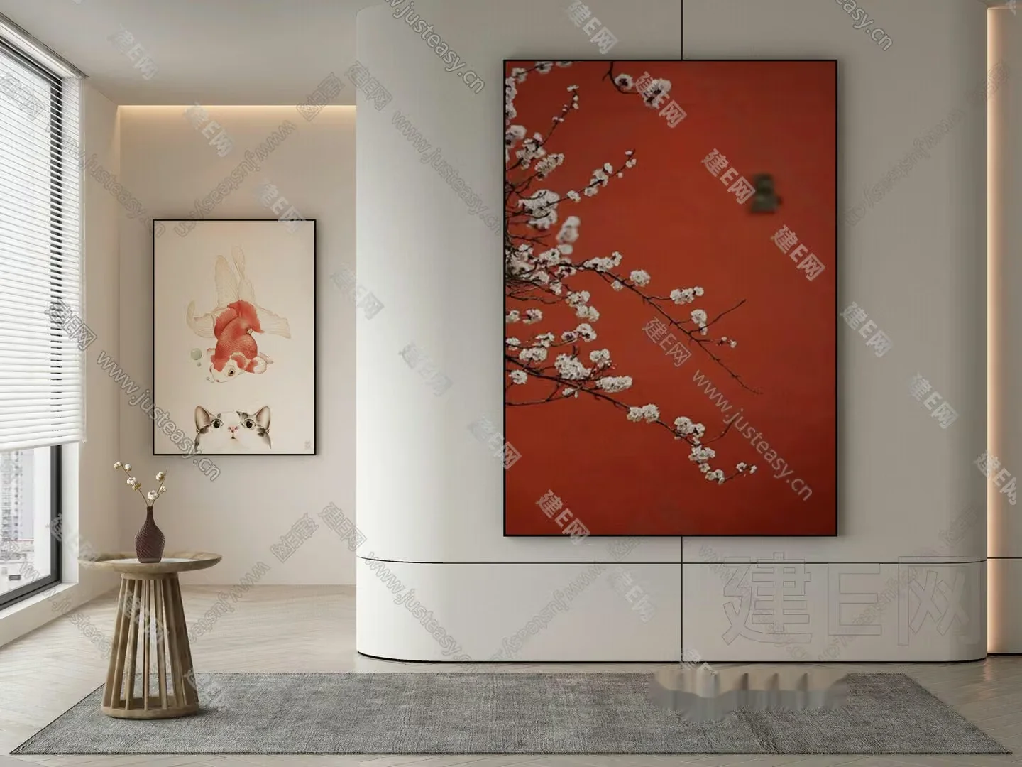 Modern Art Gallery 3D Model – 1888 – VRAY Render