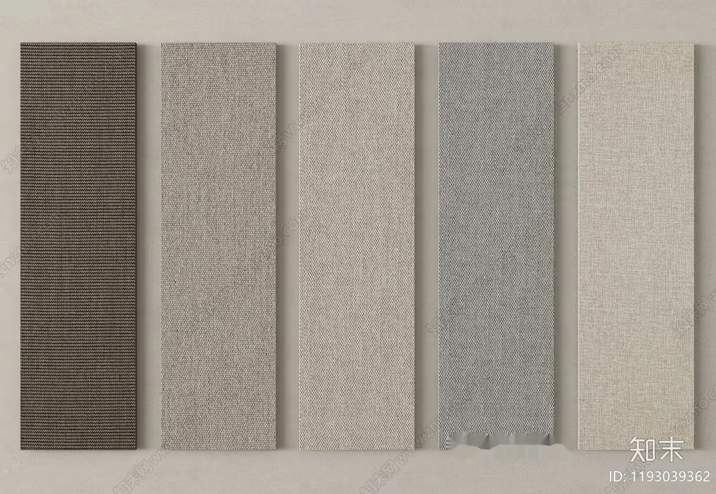 Grey And White Fabric Samples 3D Model – 5992 – VRAY Render