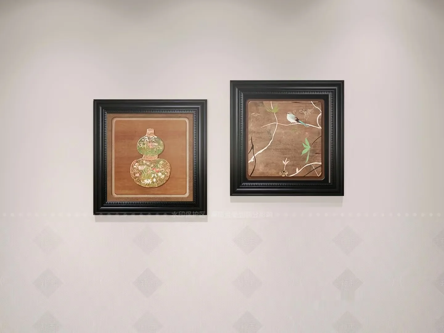 Two Framed Paintings On A Wall 3D Model – 18775 – CORONA Render