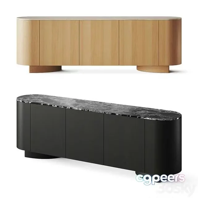 3ds Max Free – Naturedesign Flow Wooden Sideboard