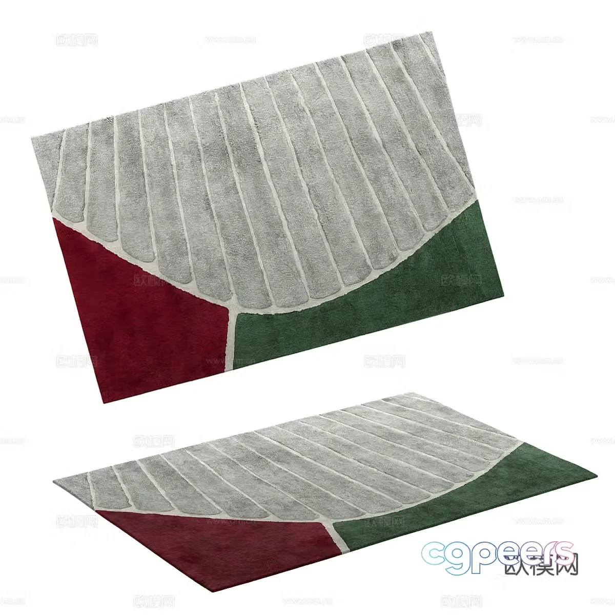 Simple carpet plush carpet 3d model