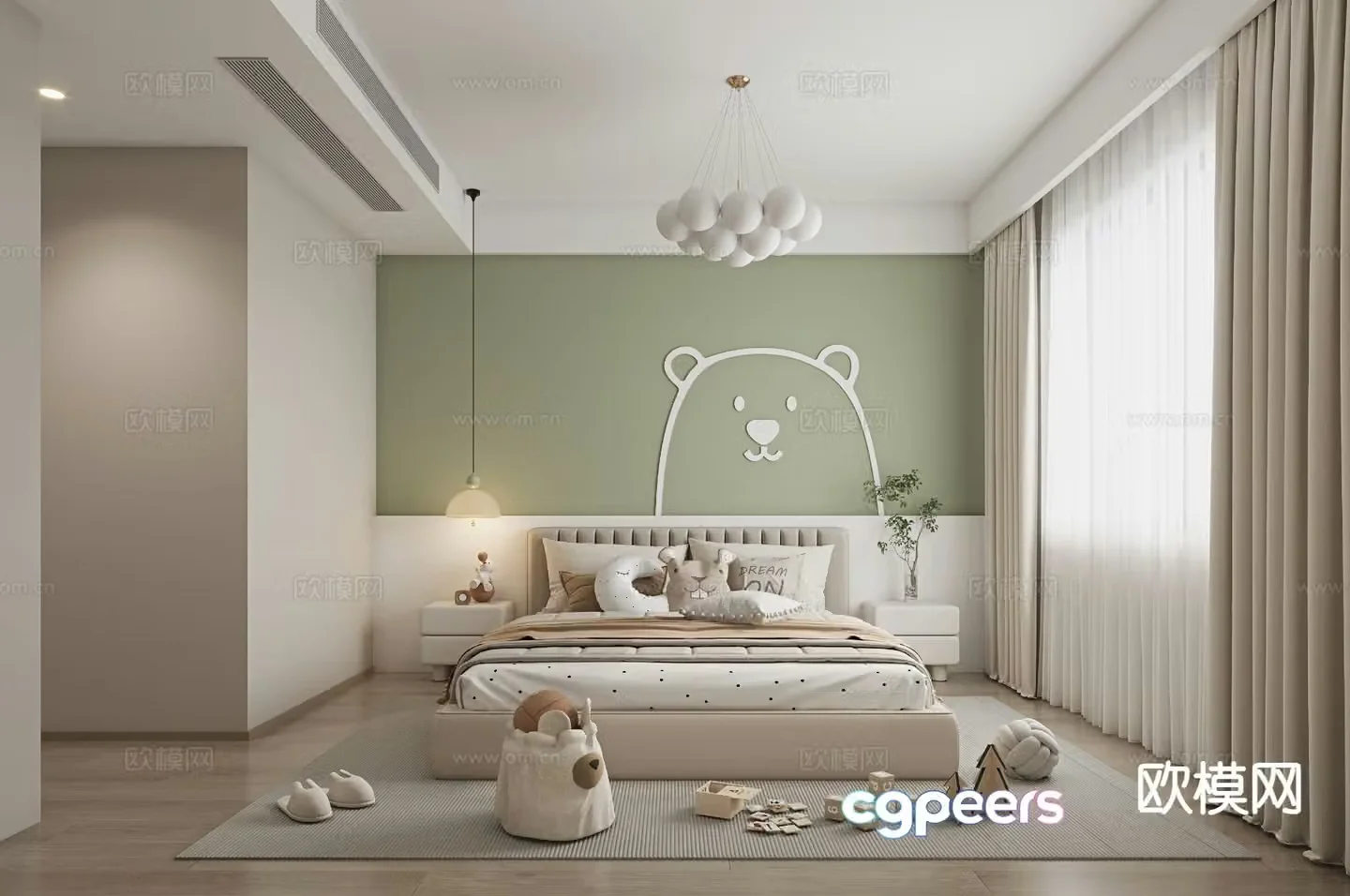 Modern children’s room children’s room 3d model