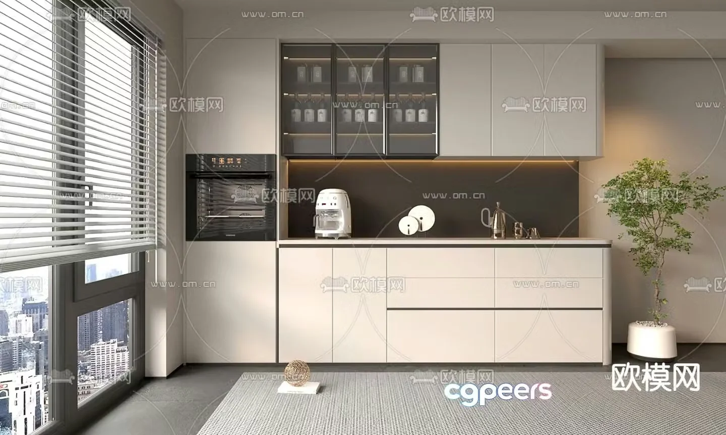 Wine cabinet sideboard 3d model