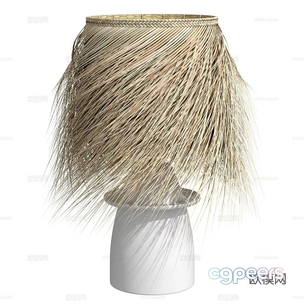Wasabi Fengteng lamp B&B table lamp Modeling lamp Bedside table lamp Rattan table lamp Art table lamp 3D model