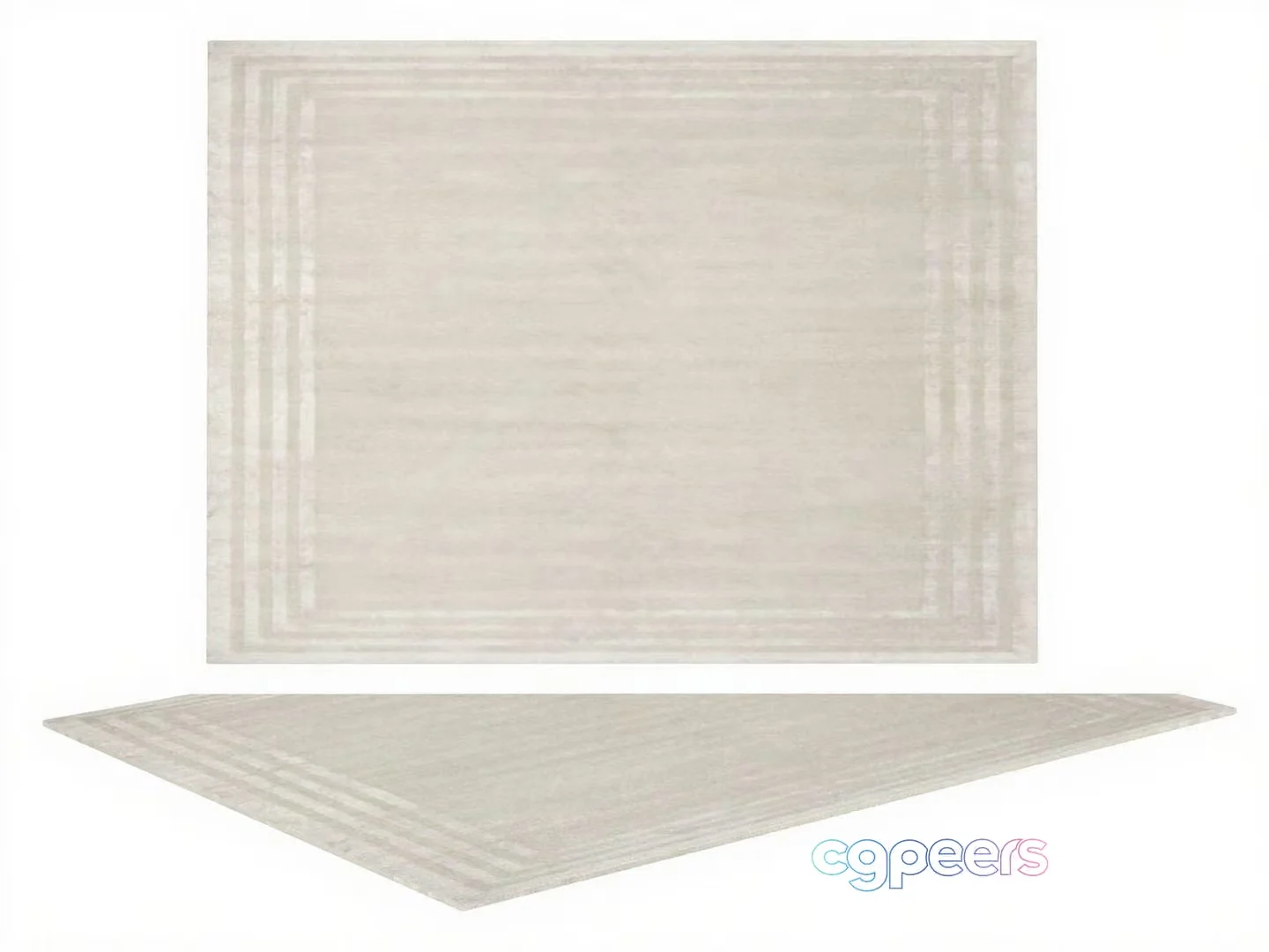 A Rectangular Rug With A Border 3D Model – 2556 – VRAY Render