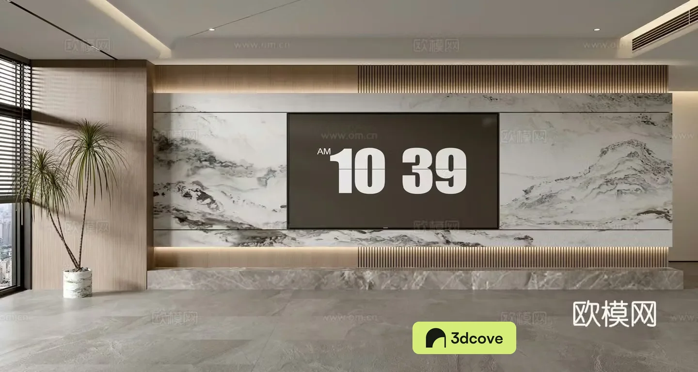Modern TV background wall