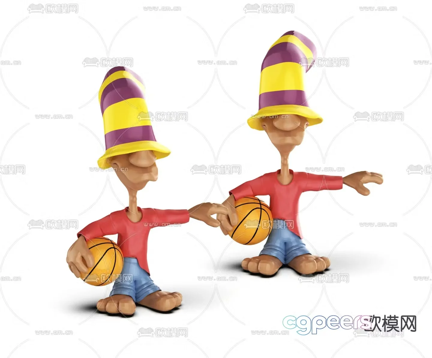 Modern cartoon character toy 3d model