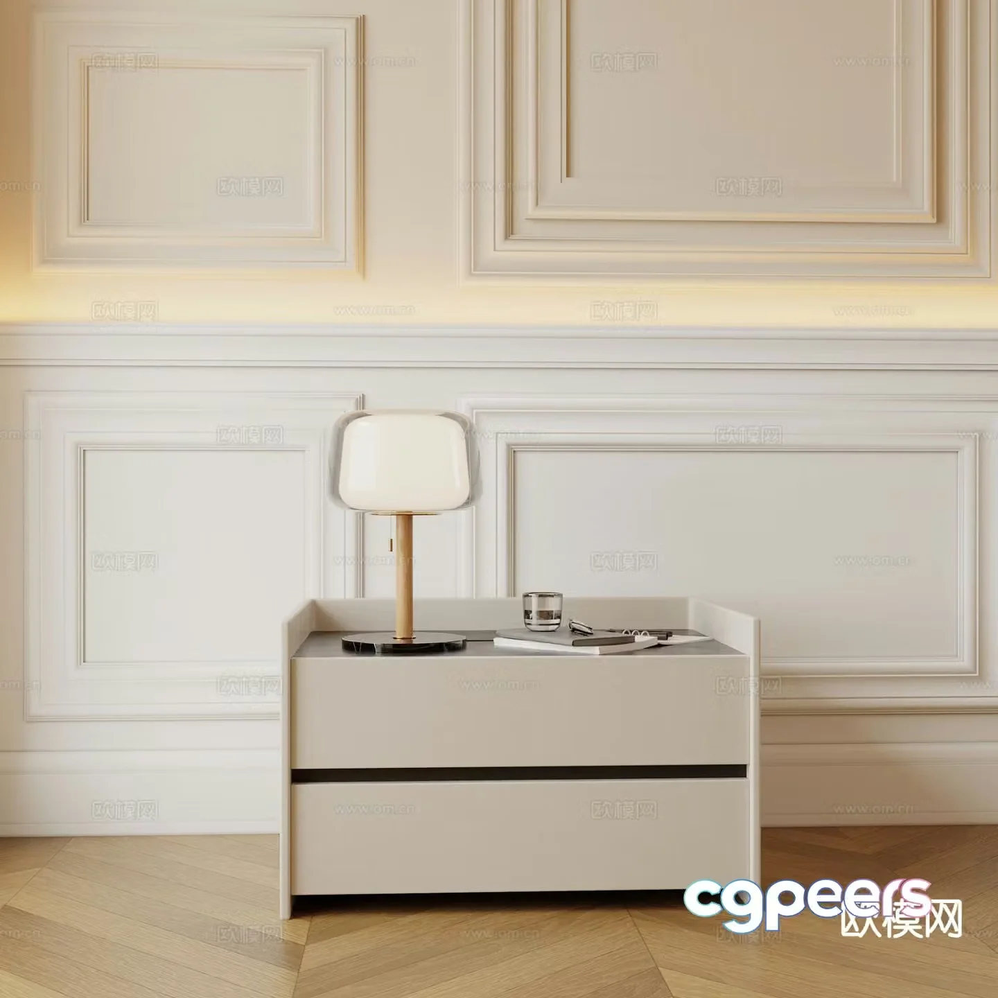 Modern bedside table 3d model