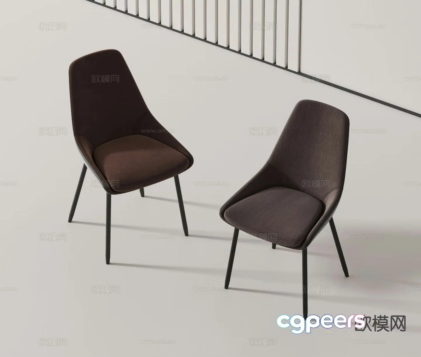 Modern single chair chair cloth chair 3d model