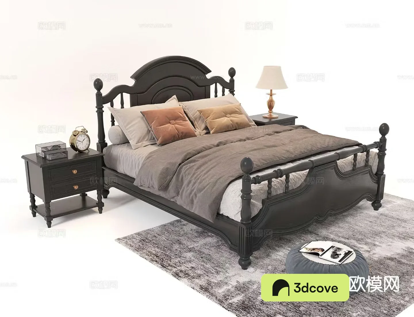 Medieval style double bed