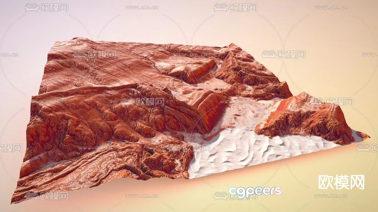 rocky landscape mountain 3d model