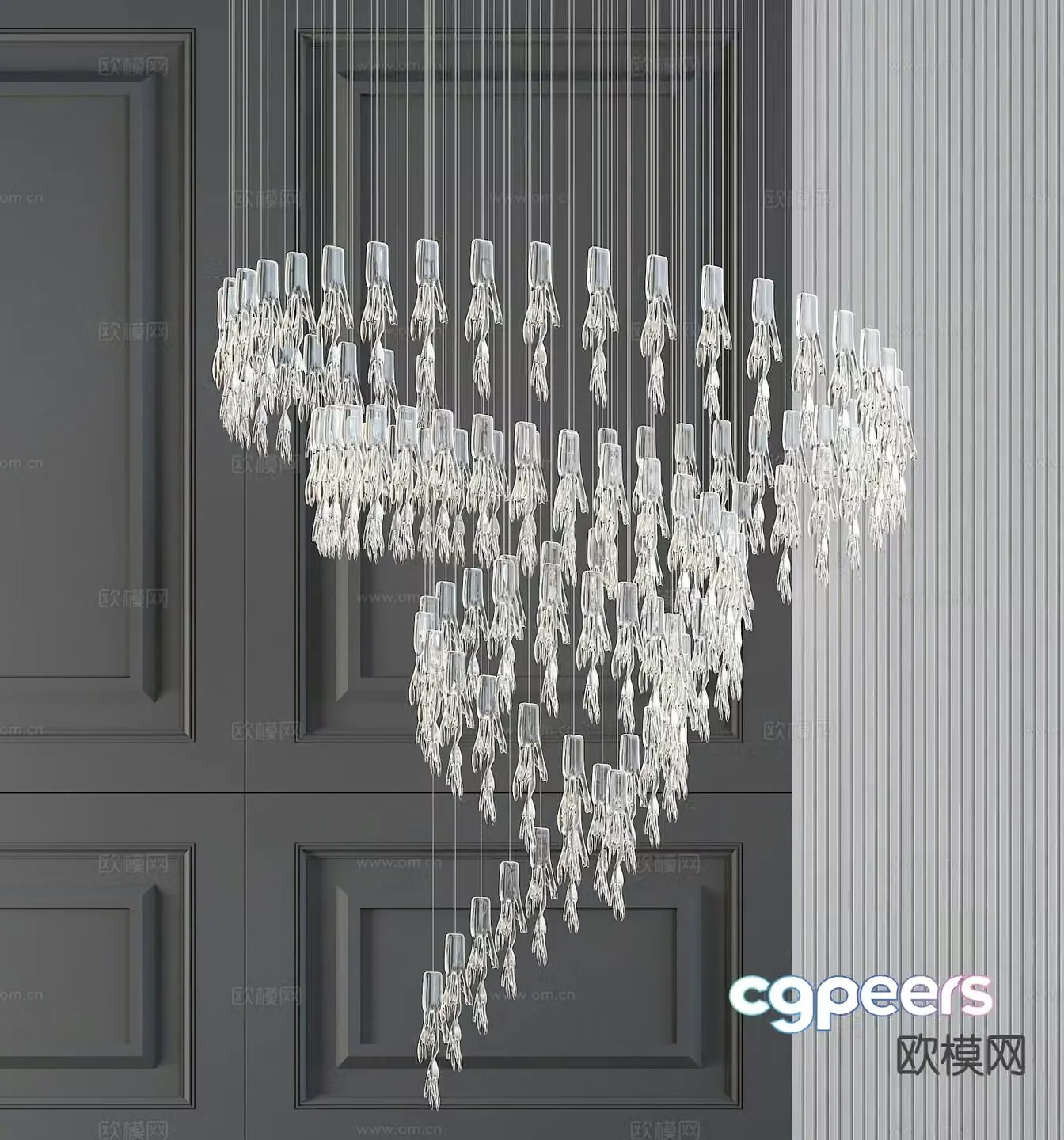 Modern decorative lamp crystal lamp 3d model