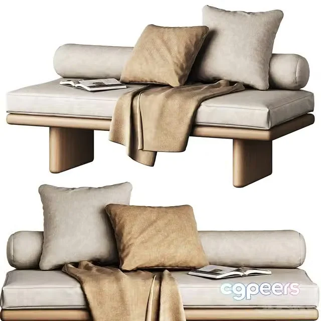 3ds Max Free – Window seat with cushions