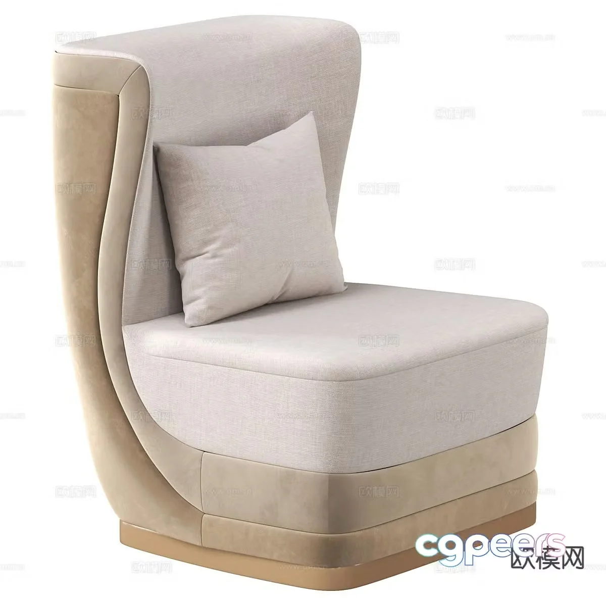Modern single sofa 3d model