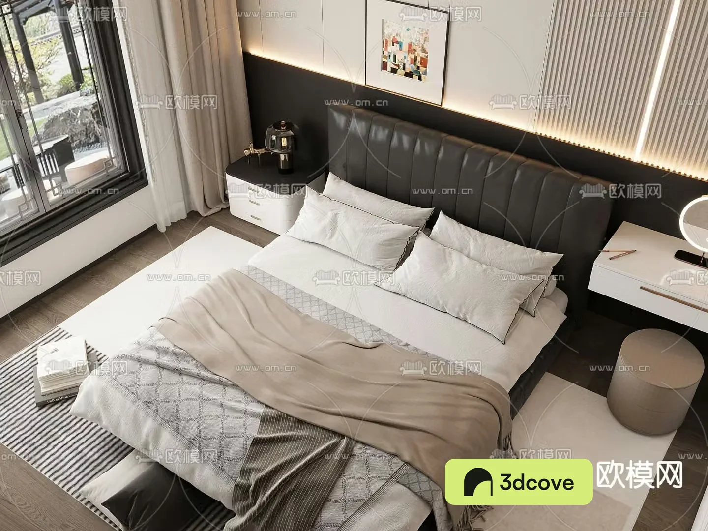 Modern double bed