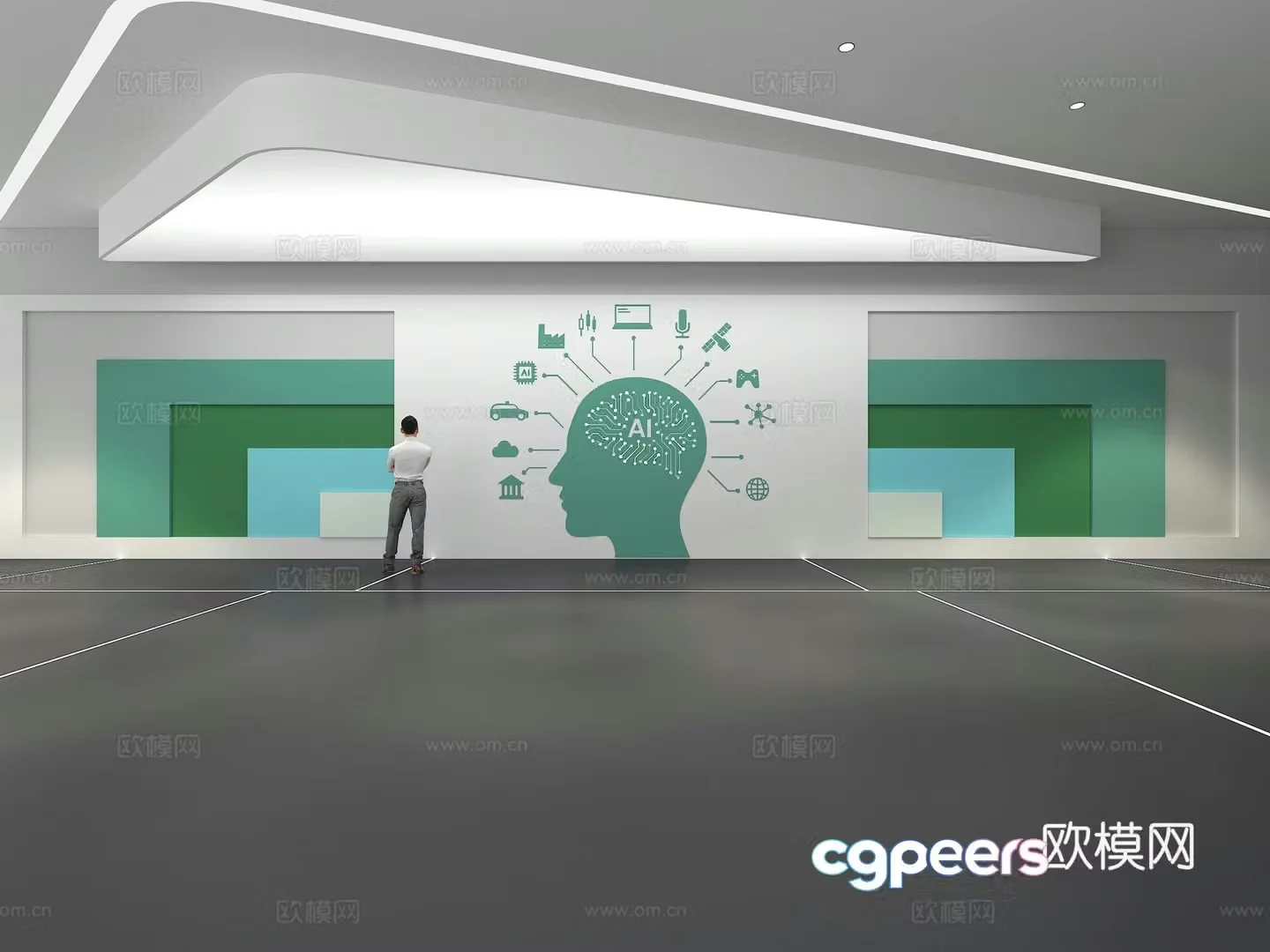 Cultural wall Corporate culture wall Classroom Theme wall Exhibition hall Campus culture Corridor 3D model