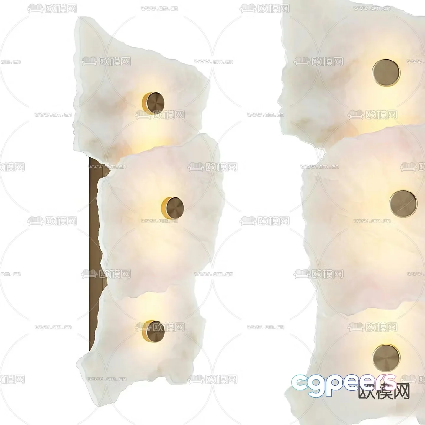 Terra Translucent Stone Wall Light 3D Model