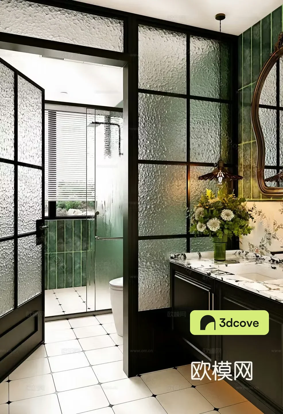 American retro bathroom