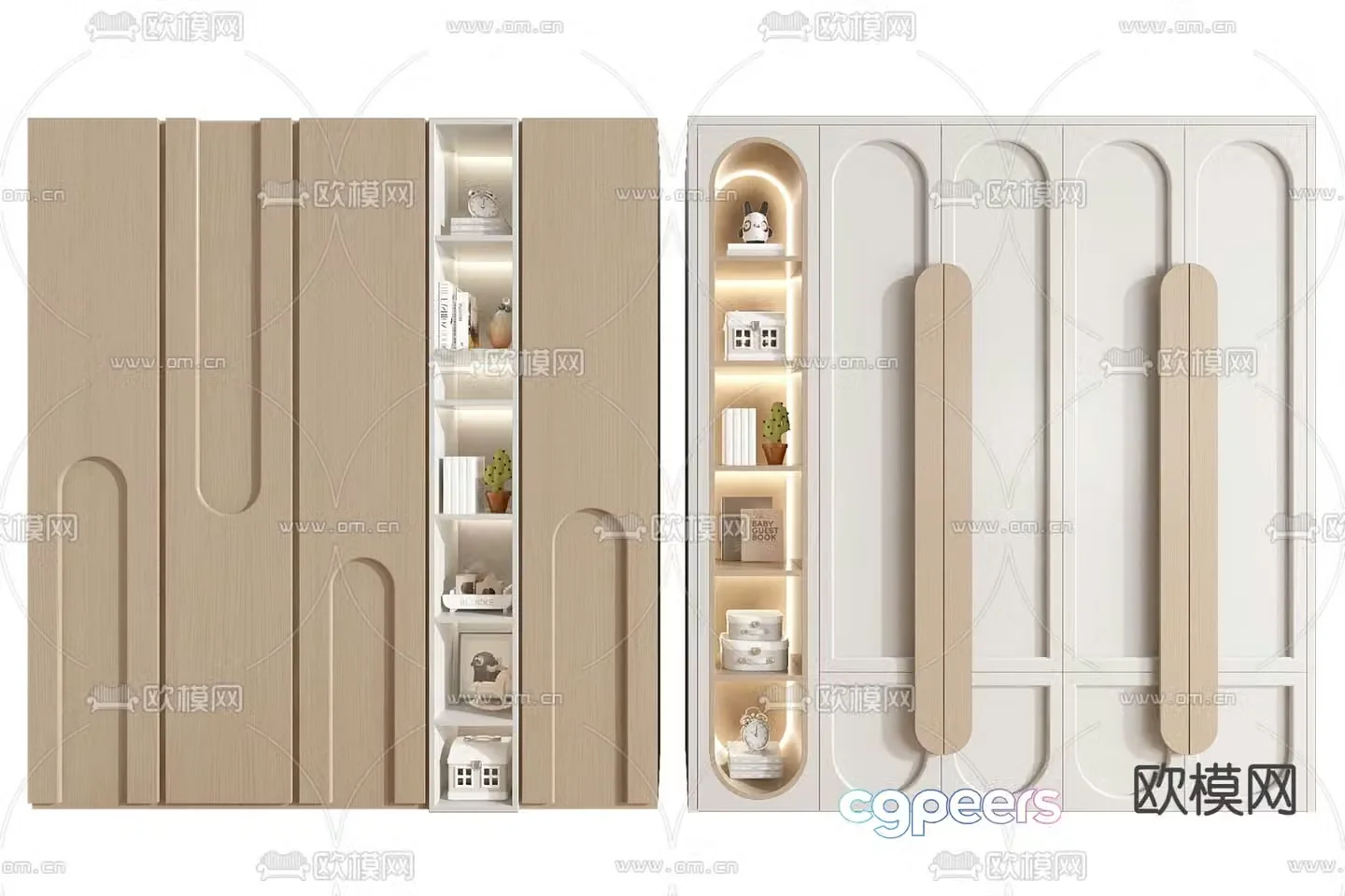 Children’s wardrobe storage cabinet 3d model