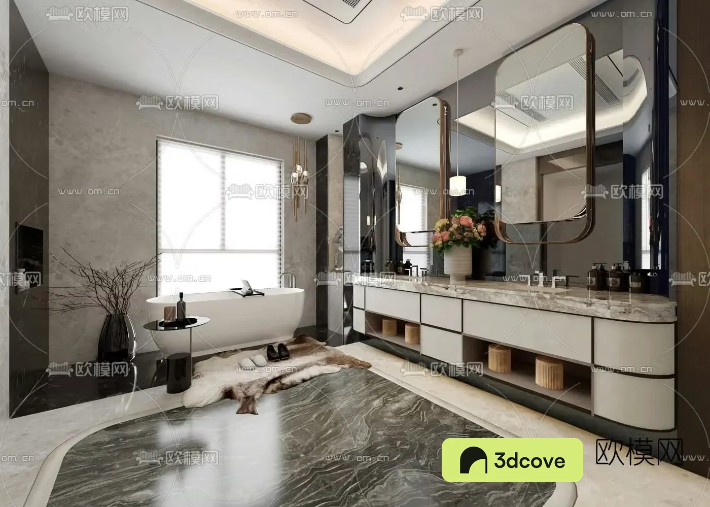 Matrix vertical and horizontal design modern light luxury toilet bathroom