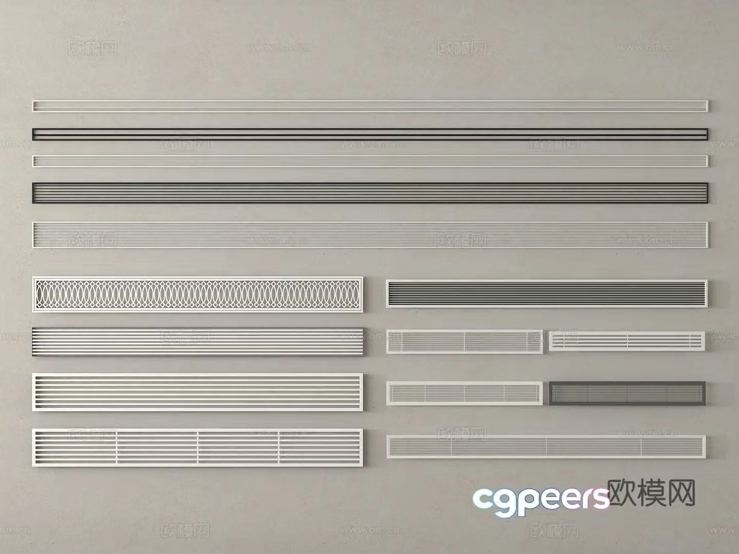 Air conditioning air outlet exhaust 3D model