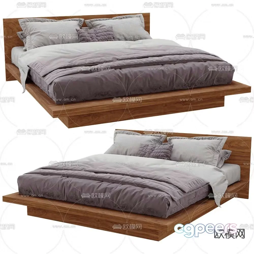 SIJU double bed 3d model