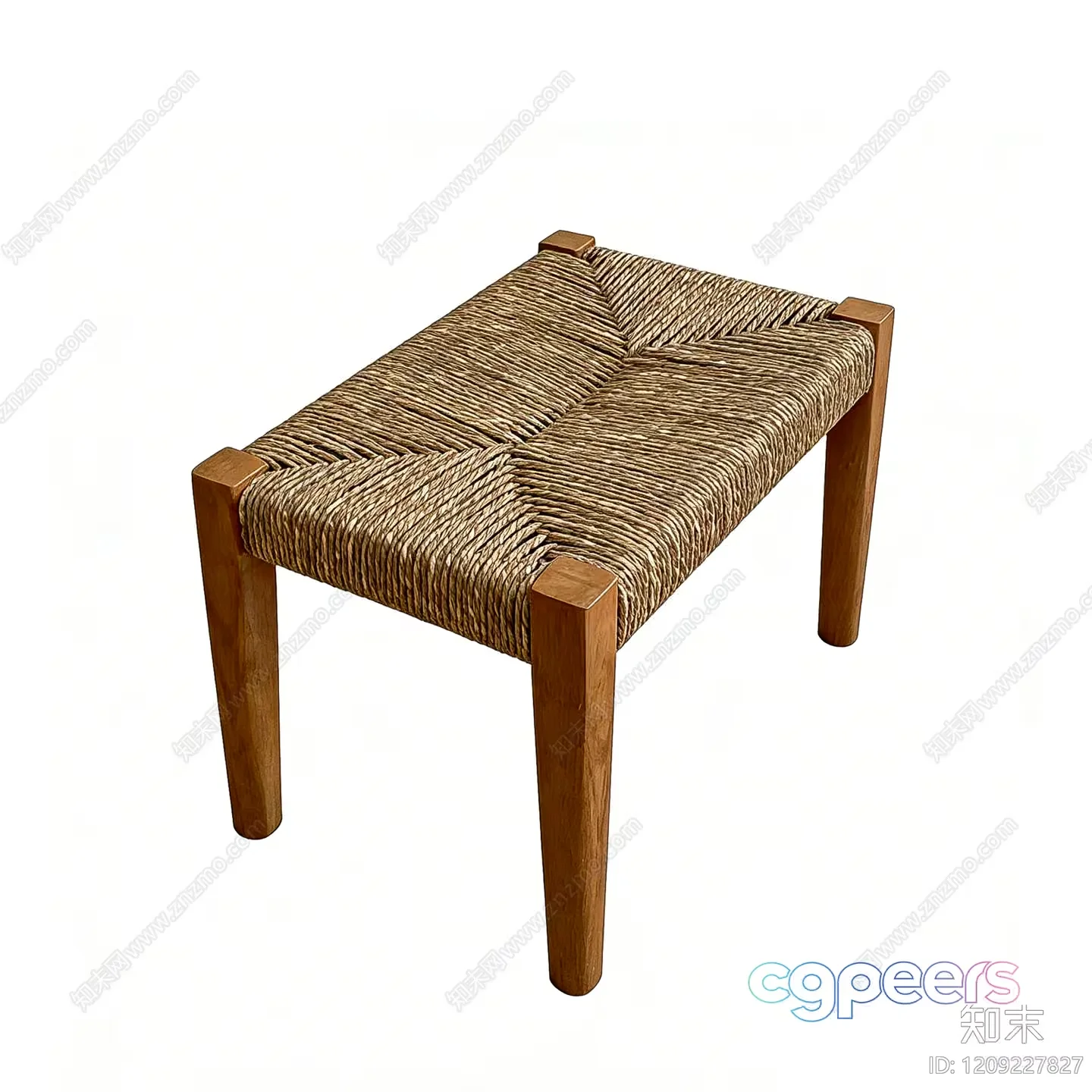 Simple Wooden Bench 3D Model – 10168 – VRAY Render