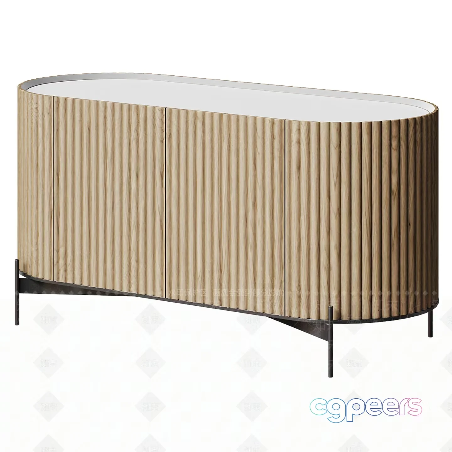 Modern Wooden Sideboard 3D Model – 18659 – VRAY Render