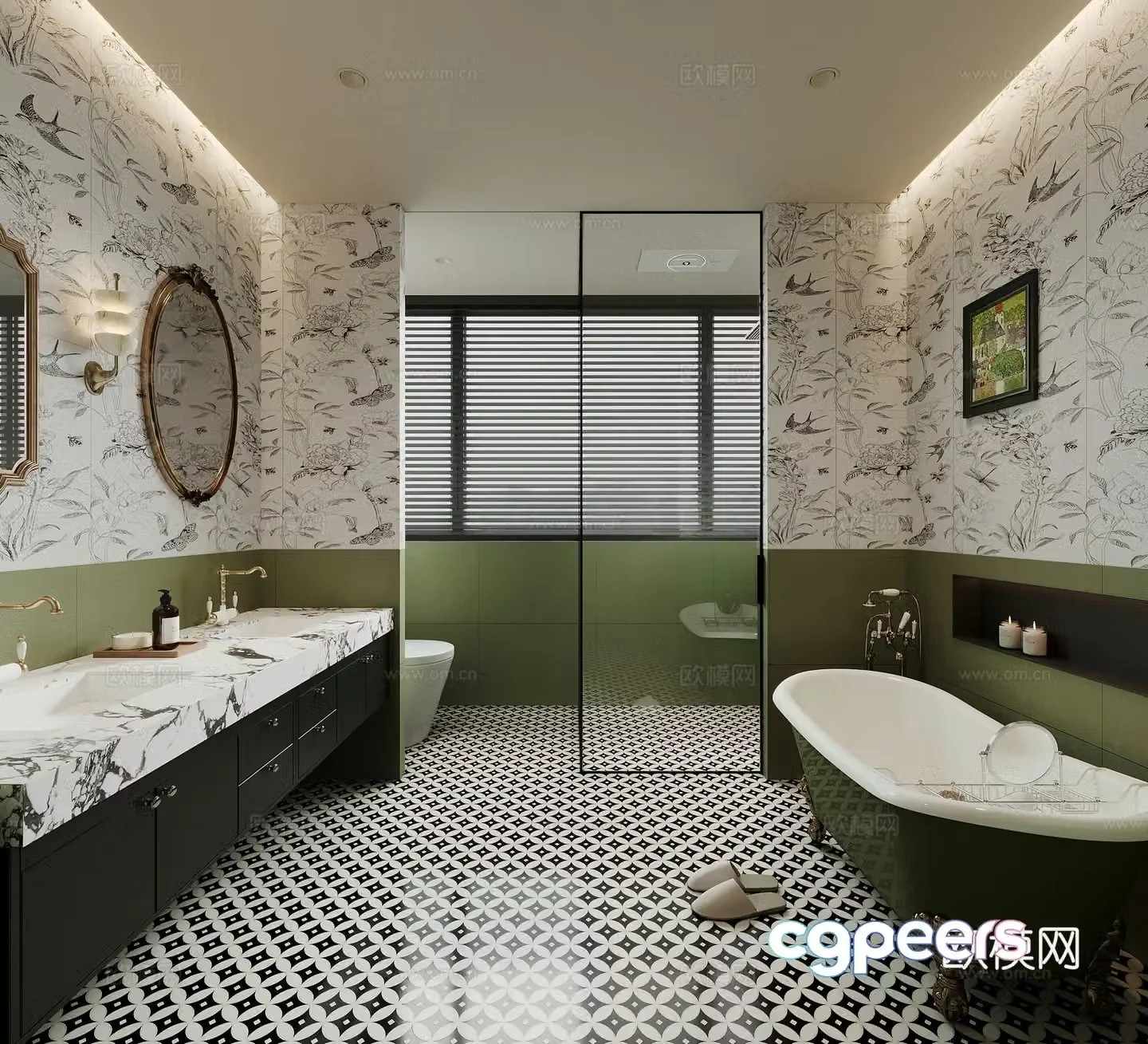 French bathroom 3d model