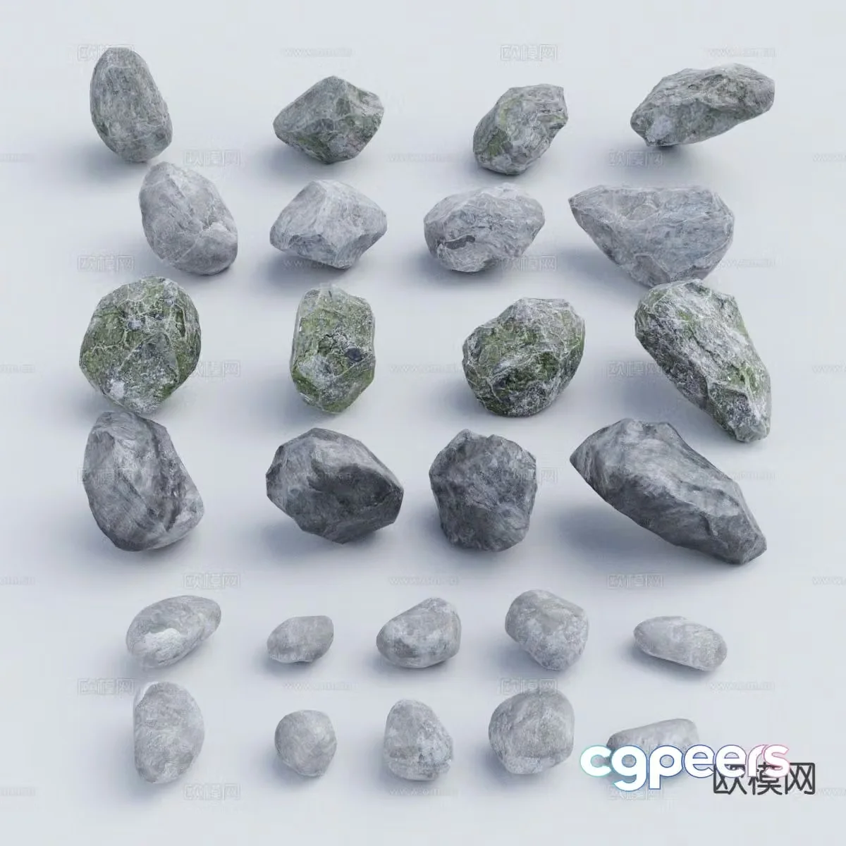 stone landscape stone modeling stone 3d model