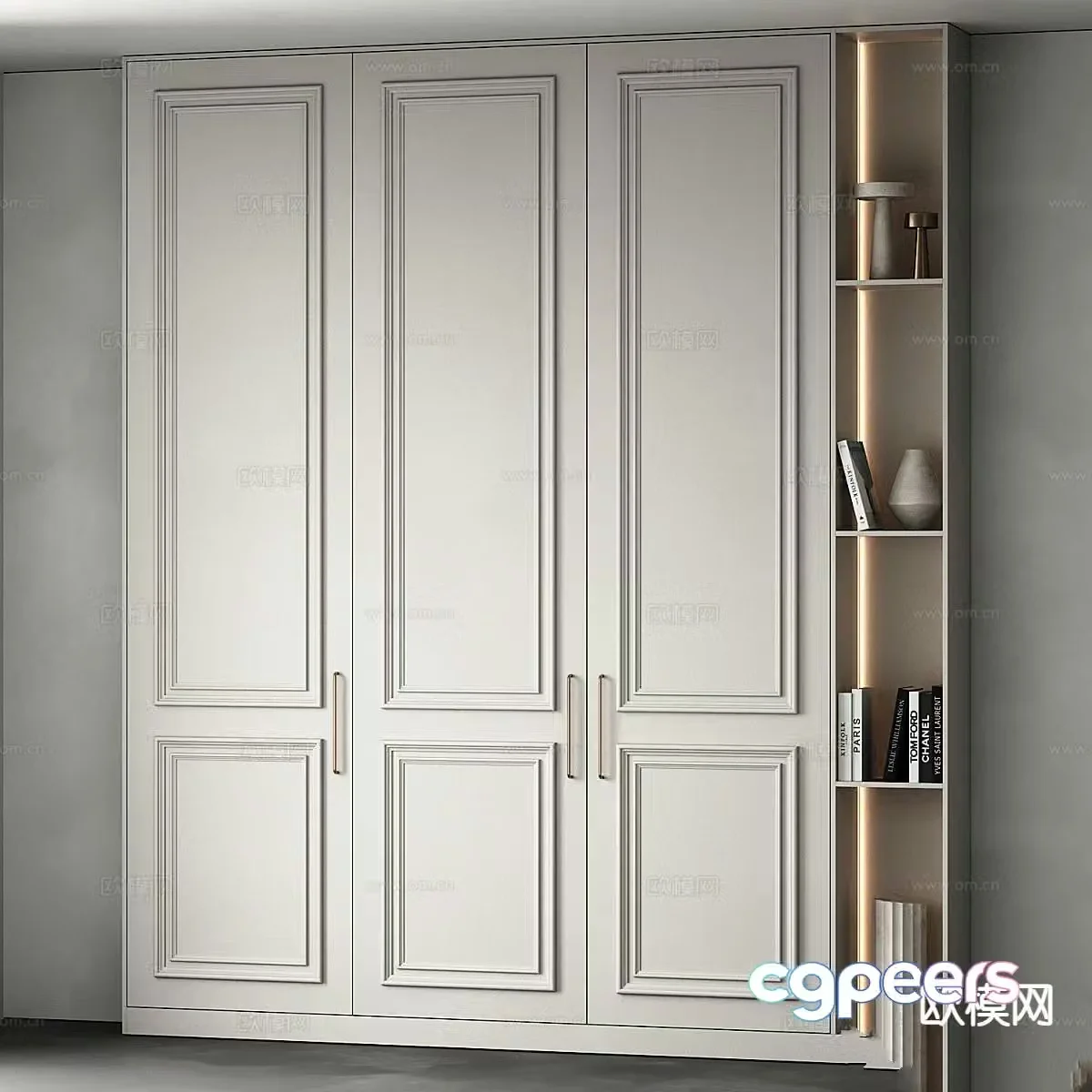 Simple European Wardrobe Customized Wardrobe 3D Model