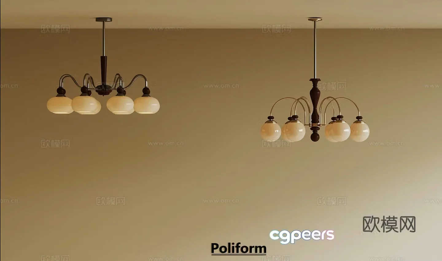 3D model of medieval style chandelier