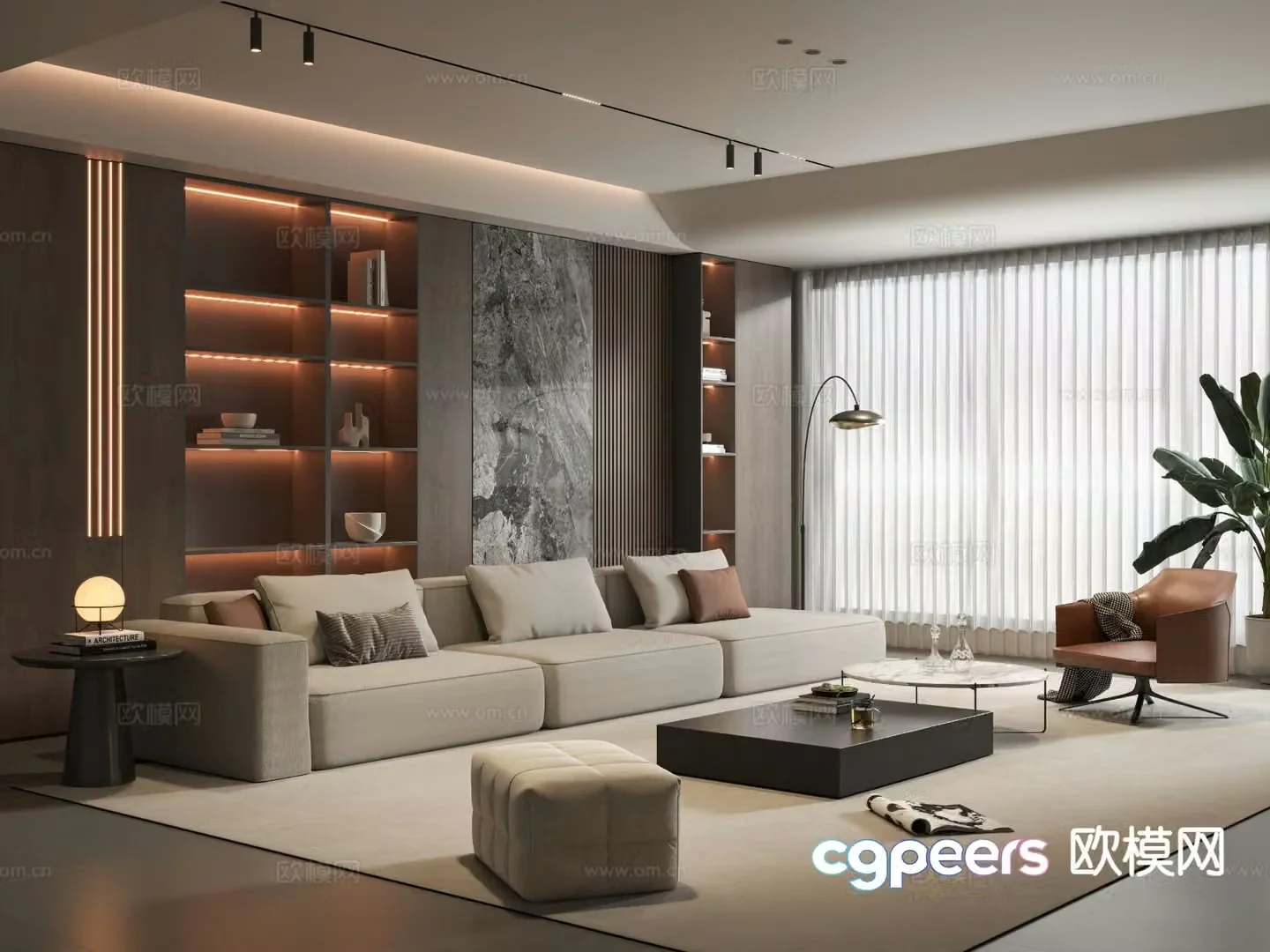 Italian living room 3d model
