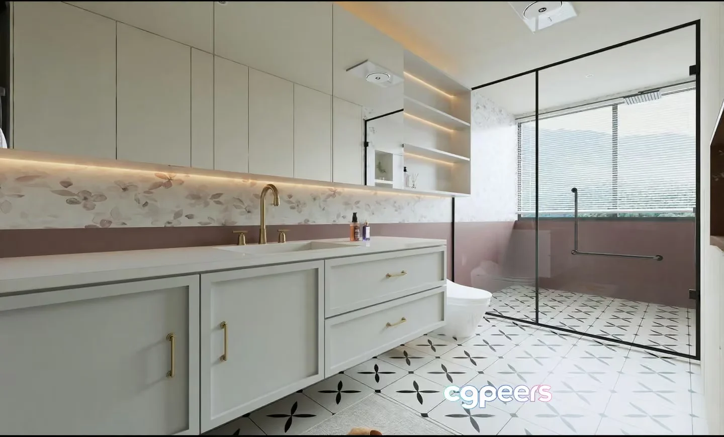 Modern Bathroom Design 3D Model – 2396 – VRAY Render