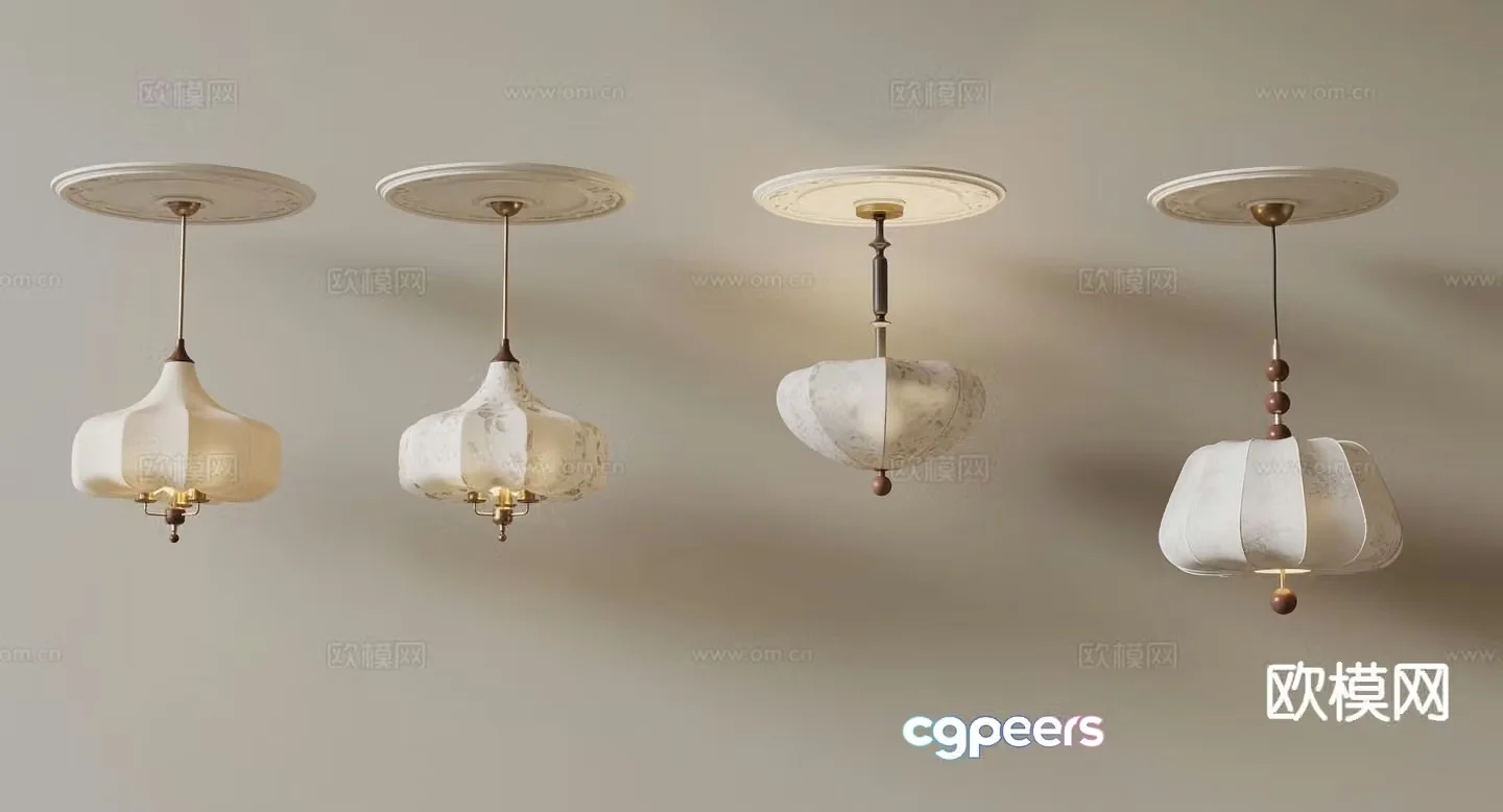 French chandeliers 3d model