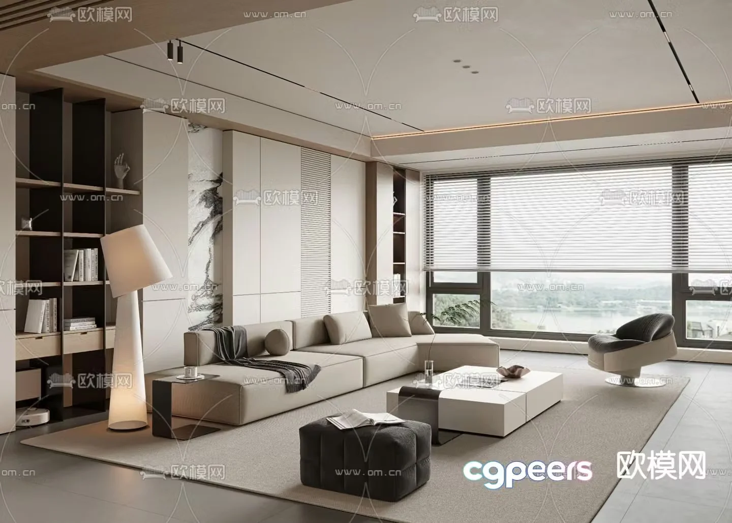 Modern living room 3d model