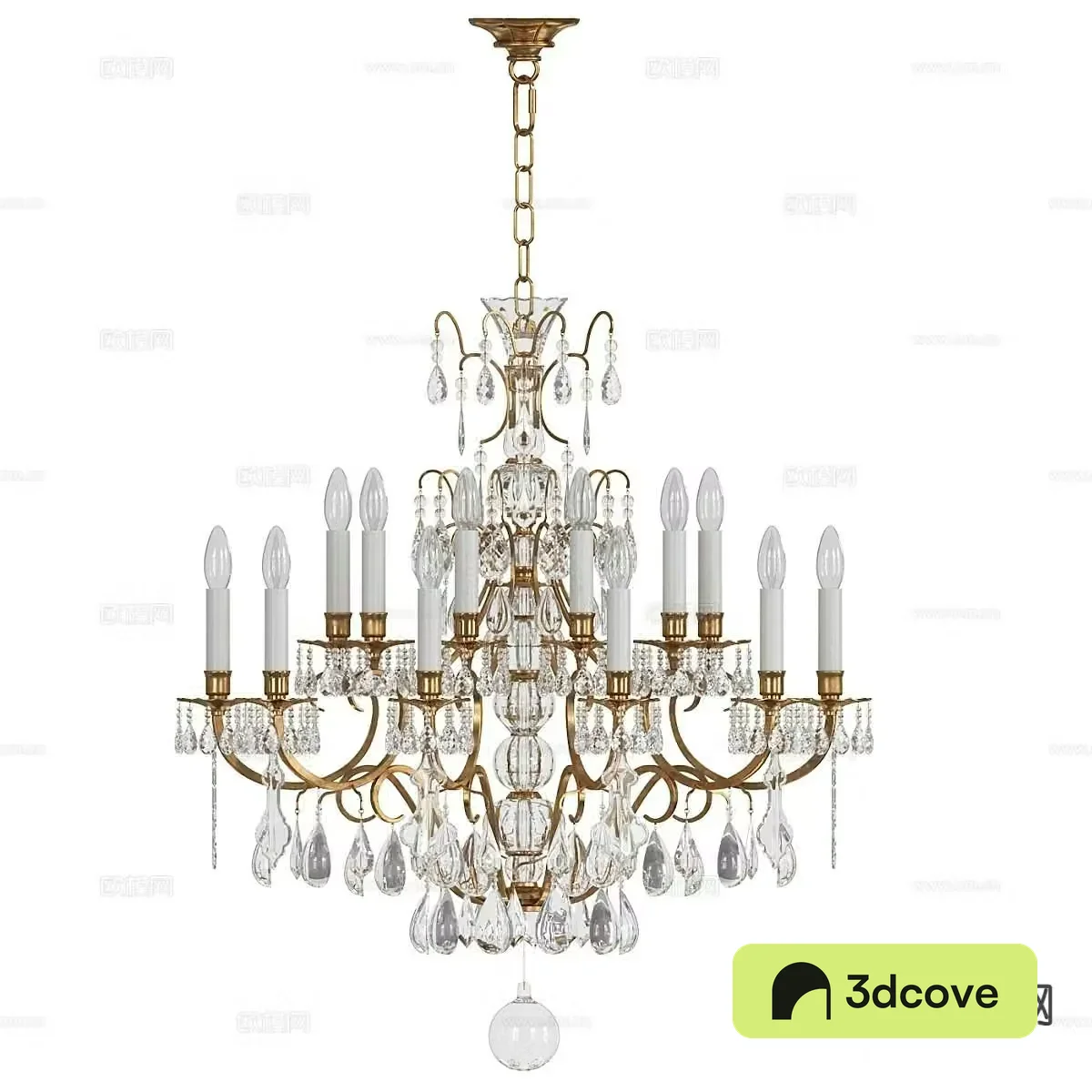 Light luxury crystal lamp hall chandelier