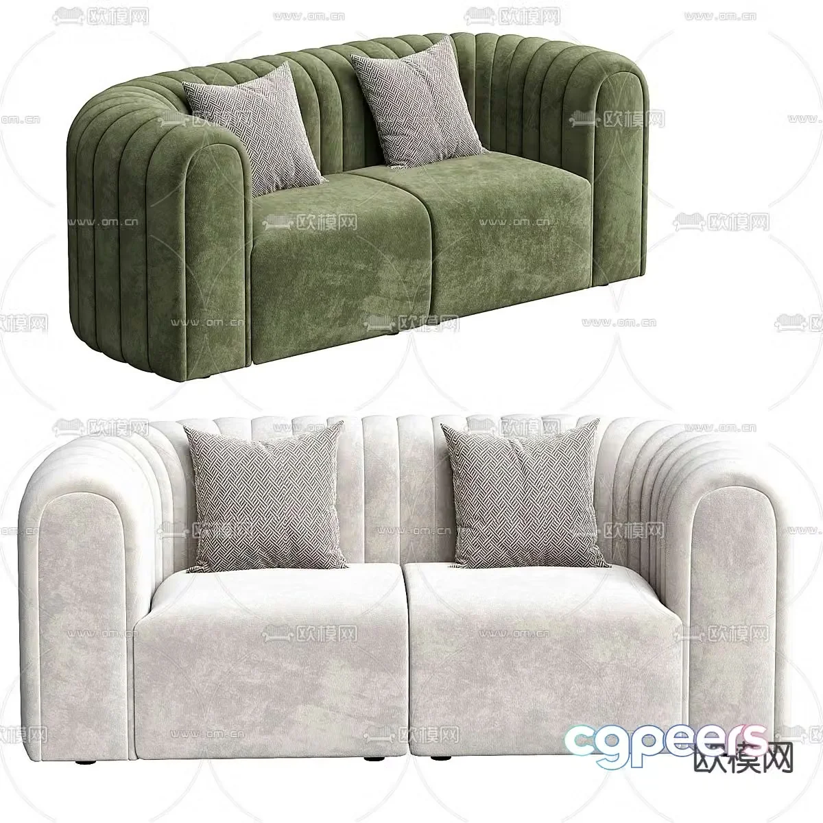 CORE double sofa upholstered sofa 3d model