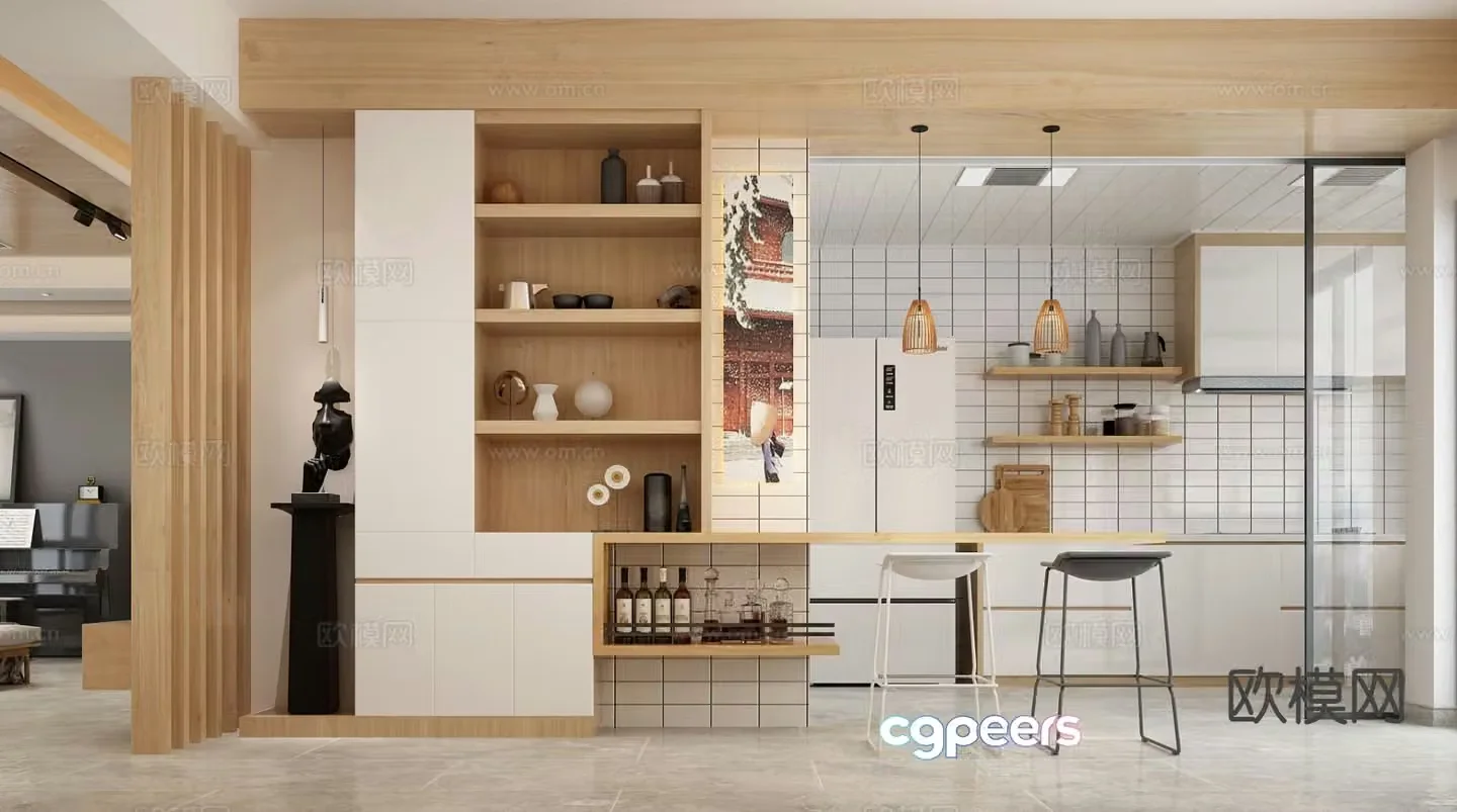 Japanese restaurant 3d model
