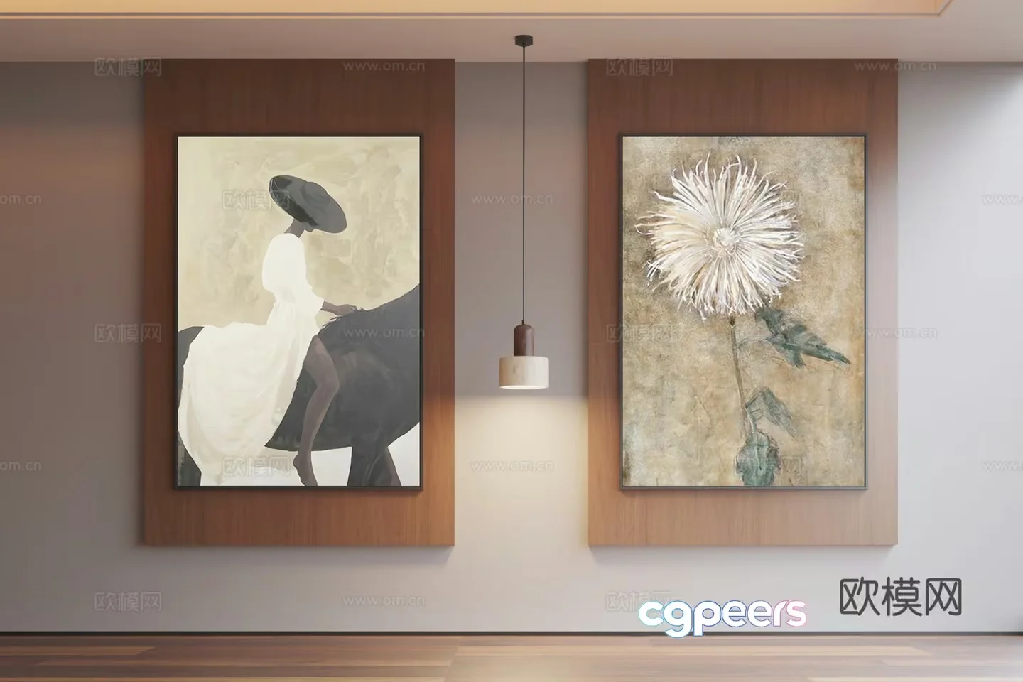 Modern Art Gallery 3D Model – 1268 – VRAY Render